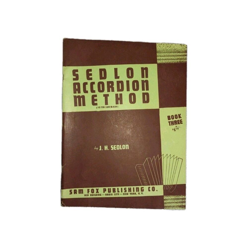 Sedlon Accordion Method Book 3-A by J H Sedlon 1950 Sheet Music